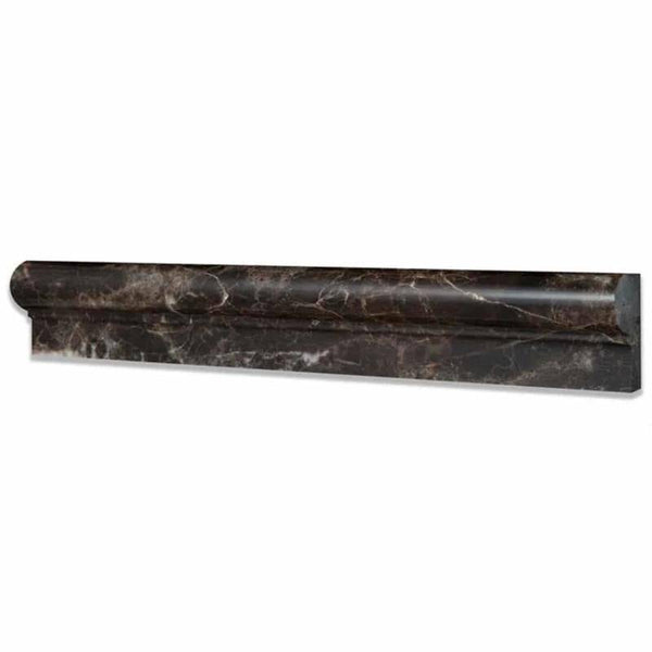 Emperador Dark Spanish Marble 2x12 1 Step Chairrail Polished - tilestate