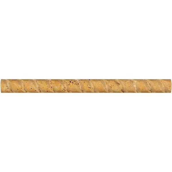 Gold Travertine 1x12 Rope Liner - tilestate