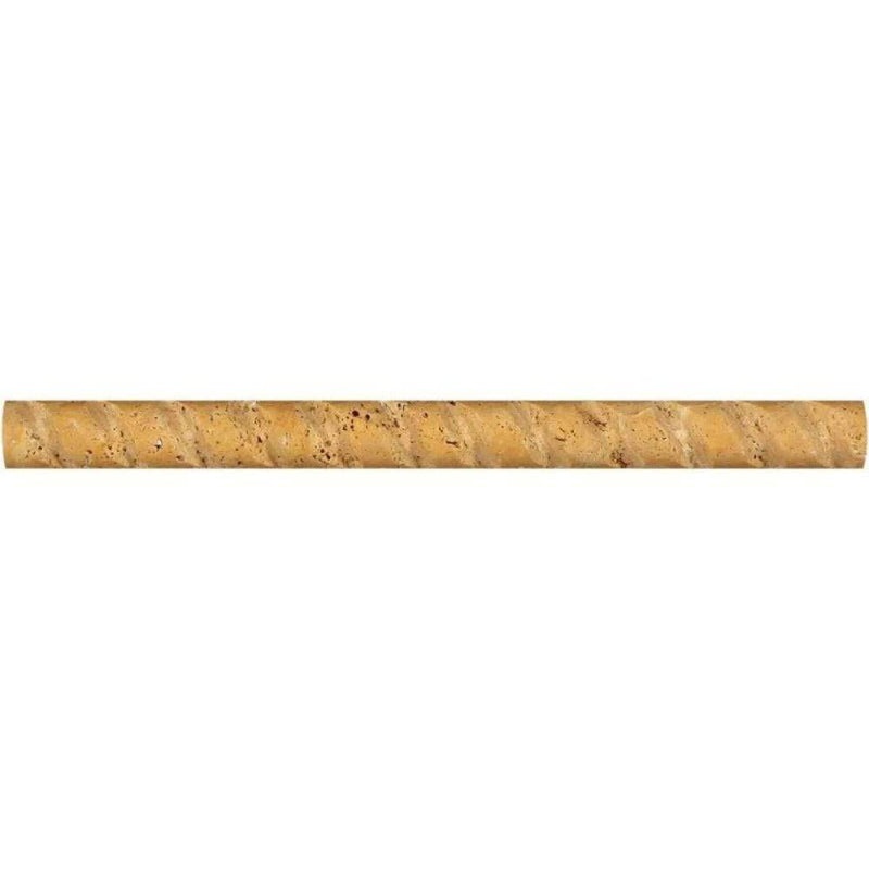 Gold Travertine 1x12 Rope Liner - tilestate