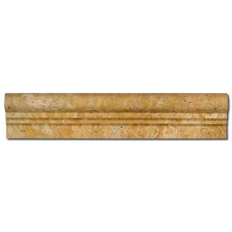 Gold Travertine 2.5x12 ( 2Step) Ogee Liner - tilestate