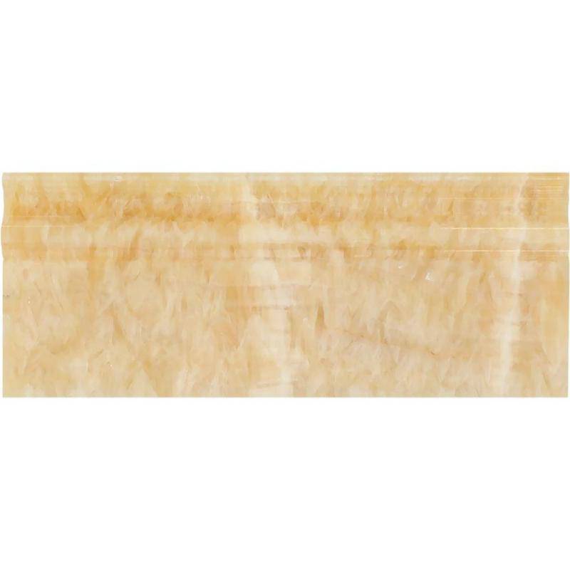 Honey Onyx 4 3/4x12 Polished Baseboard Molding - tilestate