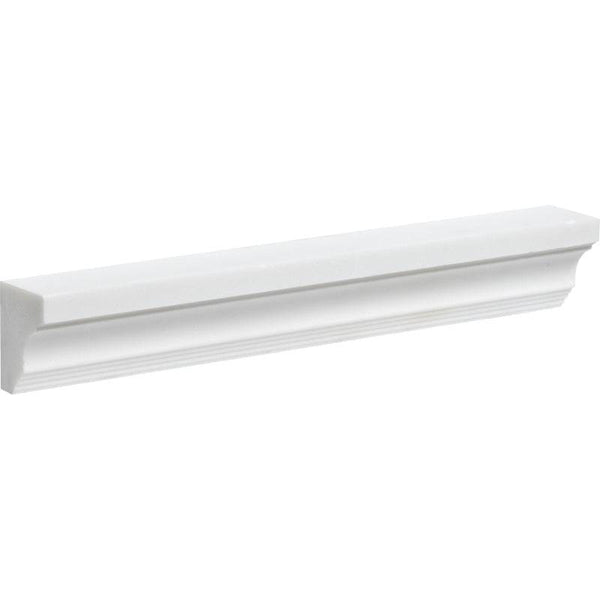 Mont Blanc White 2x12 Marble Honed Crown Molding - tilestate