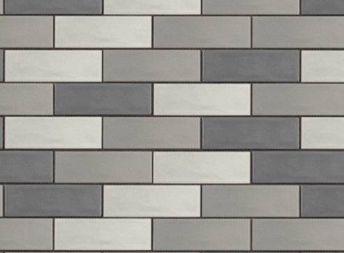 Silver Cloud Blend 2x6 Undulated Brick Porcelain Mosaic Tile - tilestate