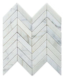 Chevron Calacatta Gold Polished 11" x 11" Mosaic Tile - tilestate
