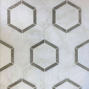 Asian Statuary Talia Gray Hexagon Marble Polished Mosaic Tile For Kitchen Backsplash and Bathroom Wall - tilestate