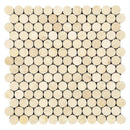 Crema Marfil Marble Penny Round Polished Mosaic Tile - tilestate
