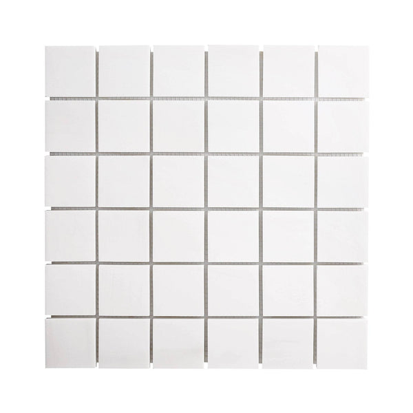 2x2 Bianco Dolomite Polished Marble Mosaic Tile - tilestate