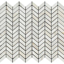 Calacatta Gold Marble Mini Chevron Honed Mosaic Tile - tilestate