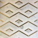 Calacatta Gold Thassos Marble Brass Polished Mosaic Tile - tilestate