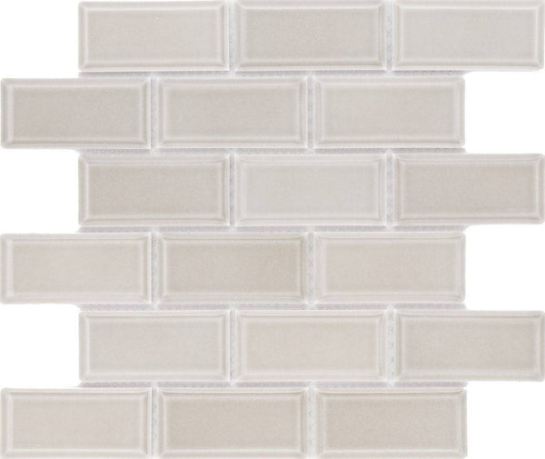 Cc Mosaics +tender Gray 2x4 Bev. Brick Porcelain Mosaic Tile - tilestate