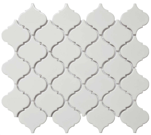 Cc Mosaics White 12x12 Lantern 2 Porcelain Mosaic Tile - tilestate