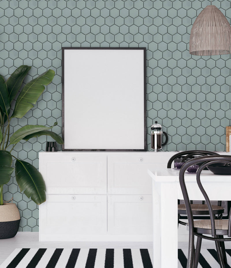 Jade 2x2 Hexagon Porcelain Mosaic Tile - tilestate