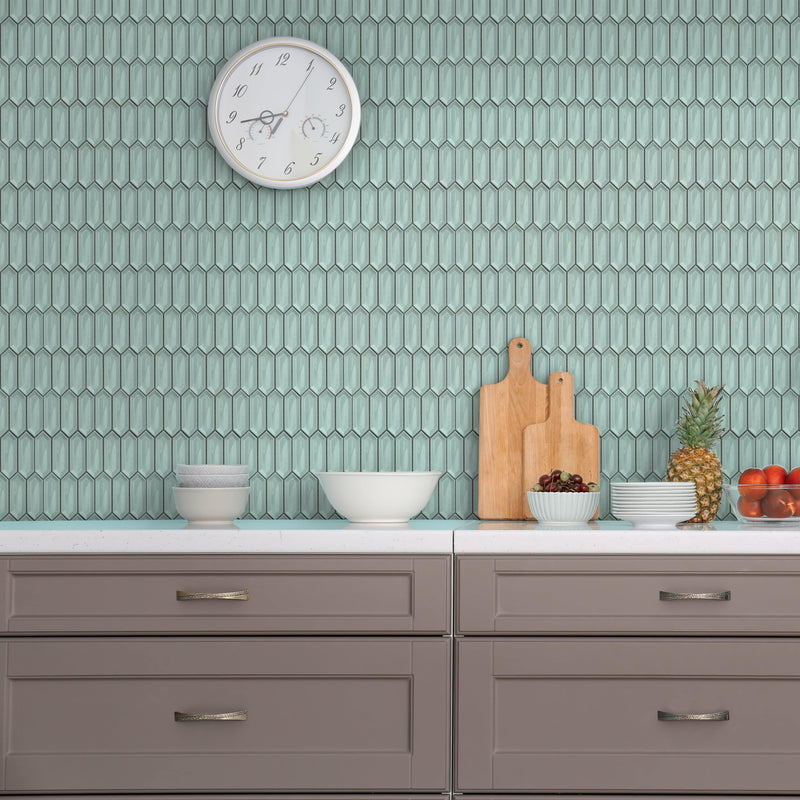 JADE IVY PICKET PORCELAIN MOSAIC TILE - tilestate