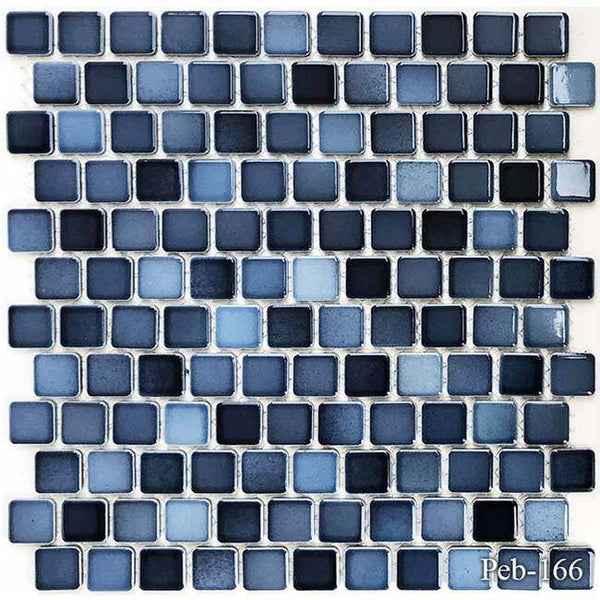 Peb Cobalt Blue 1x1 Pool Tile Series - tilestate