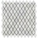 Asian Statuary (Oriental White) Marble 1x2 Diamond Polished Mosaic Tile For Kitchen Backsplash and Bathroom Wall or Bathroom Floor - tilestate