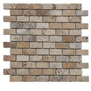 Scabos Travertine 1x2 Tumbled Mosaic Tile - tilestate