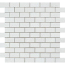 Thassos White Marble 1x2 Honed Mosaic Tile - tilestate