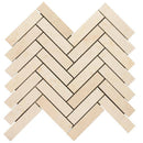 Crema Marfil Marble 1x4 Herringbone Polished Mosaic Tile - tilestate