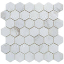 Calacatta Amber Marble 2x2 Hexagon Honed Mosaic Tile - tilestate