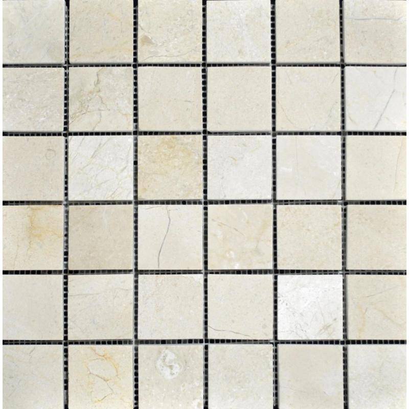 Crema Marfil Marble 2x2 Polished Mosaic Tile - tilestate