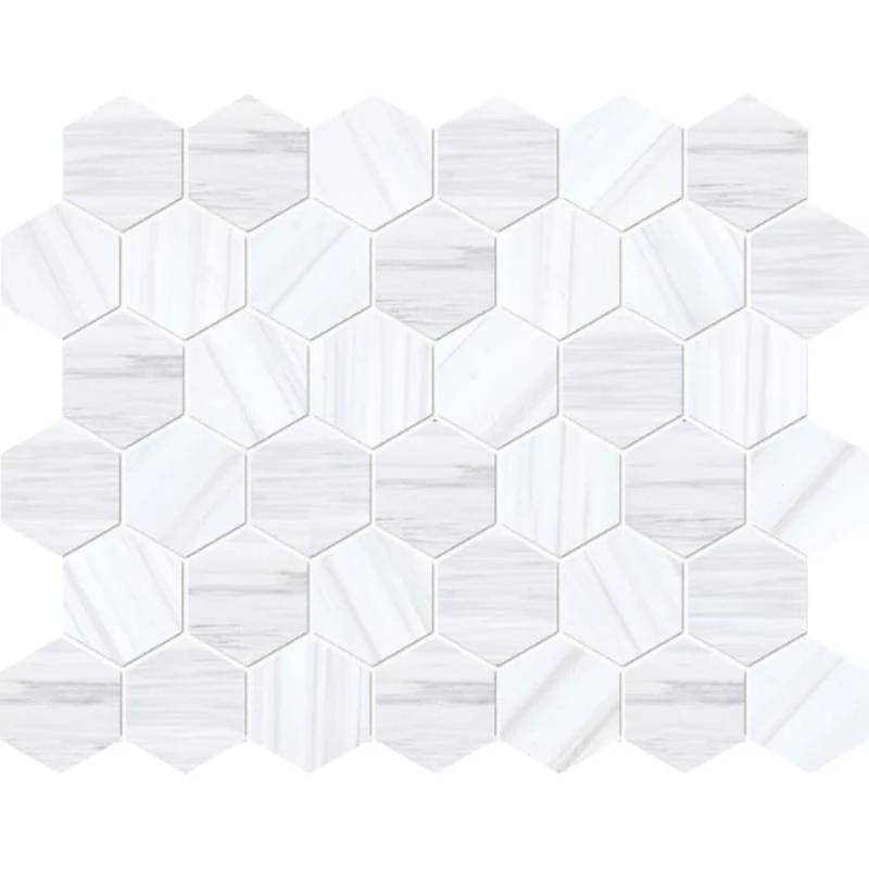 Dolomite Pearl Marble 2x2 Hexagon Honed Mosaic Tile - tilestate