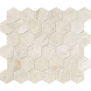 Nobel Beige Marble 2x2 Hexagon Honed Marble Mosaic Tile - tilestate