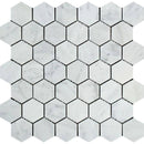 White Carrara Marble 2x2 Hexagon Polished Mosaic Tile - tilestate