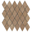 Noce Travertine 2x4 Tumbled Diamond Mosaic Tile - tilestate