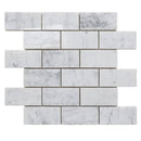 White Carrara Marble 2x4 Polished Mosaic Tile - tilestate