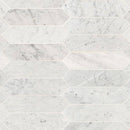 White Carrara Marble 3x12 Picket Honed Mosaic Tile - tilestate