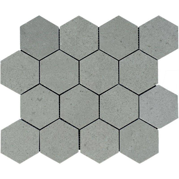 Spanish Grey Marble 3x3 Hexagon Polished Mosaic Tile - tilestate