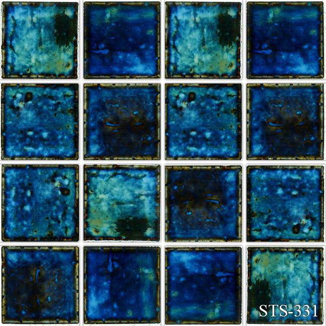 Star Oyster Blue 3x3 Pool Tile Series - tilestate