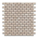 Crema Marfil Marble Polished Mini Brick Mosaic Tile - tilestate