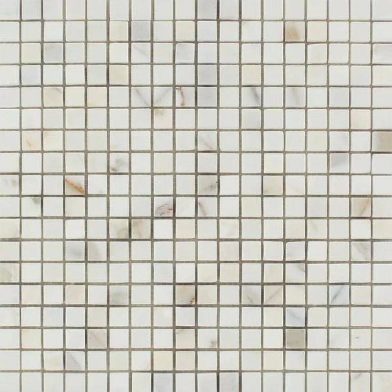 Calacatta Gold Marble 5/8x5/8 Honed Mosaic Tile - tilestate