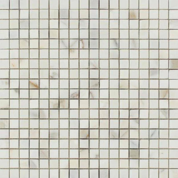 Calacatta Gold Marble 5/8x5/8 Polished Mosaic Tile - tilestate