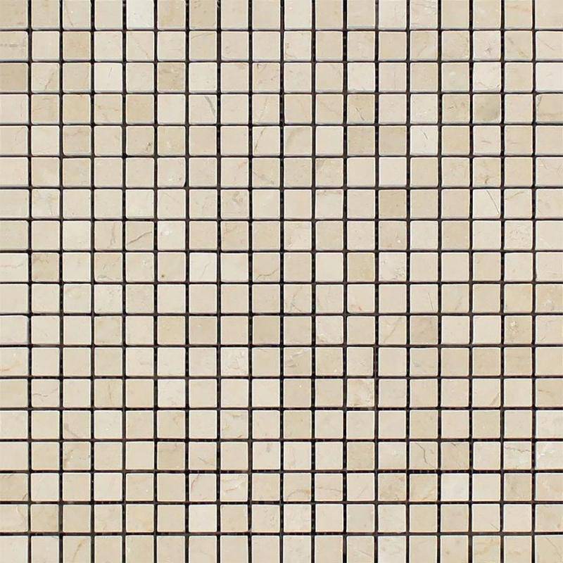 Crema Marfil Marble 5/8x5/8 Polished Mosaic Tile - tilestate