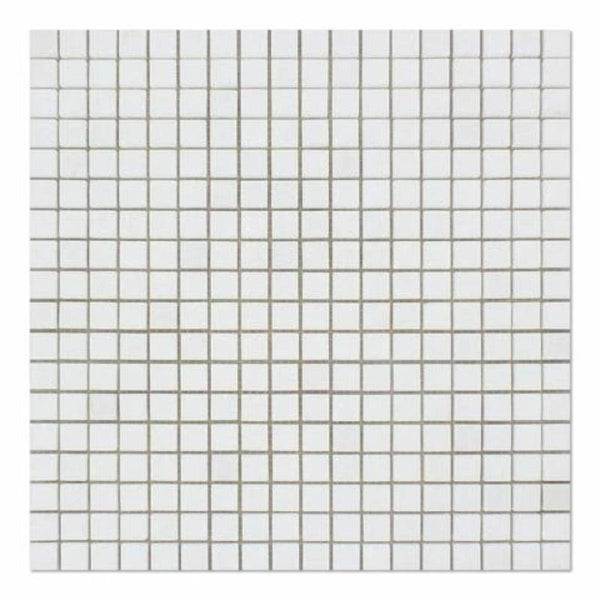 Thassos White Marble 5/8x5/8 Honed Mosaic Tile - tilestate