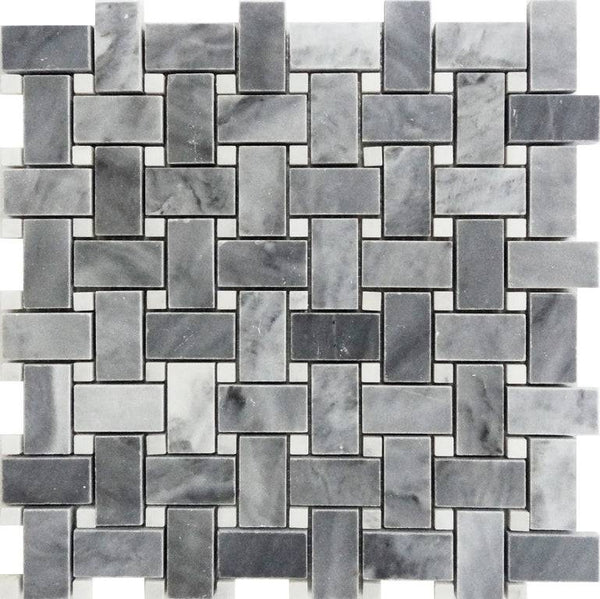 Seattle Freemont Bardiglio Nuvolato / Eastern White Mosaic Tile - tilestate