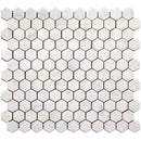 Marbella Carrarra Hex 1x1 Polished Bianco Carrara Mosaic Tile - tilestate