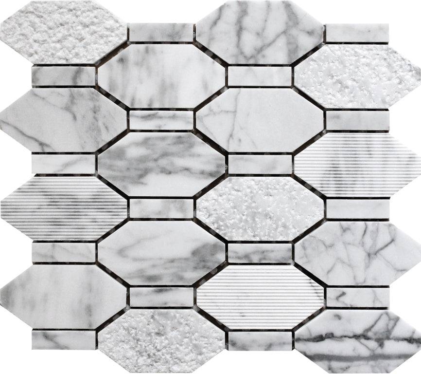 Bali Pacific Rim Carrara Bianco Carrara Mosaic Tile | tilestate