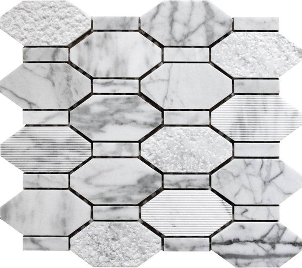 Bali Pacific Rim Carrara Bianco Carrara Mosaic Tile - tilestate