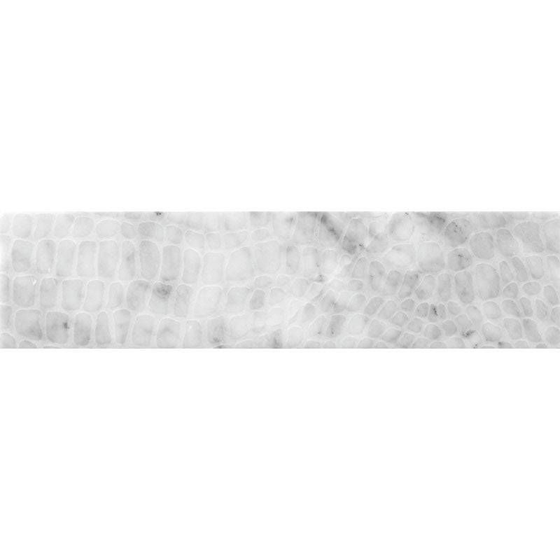 ARTISTIC ETCHED ALLIGATOR CARRARA Bianco Carrara Tile For Flooring and Wall - tilestate