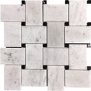 Marbella Old Town Nero Bianco Carrara / Eastern Black Mosaic Tile - tilestate