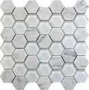 Bali Mantra Carrara Bianco Carrara/ Glass Mosaic Tile - tilestate
