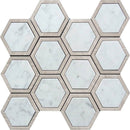 SAVANNAH FAIRWAY Bianco Carrara/Wooden Grey Mosaic Tile - tilestate