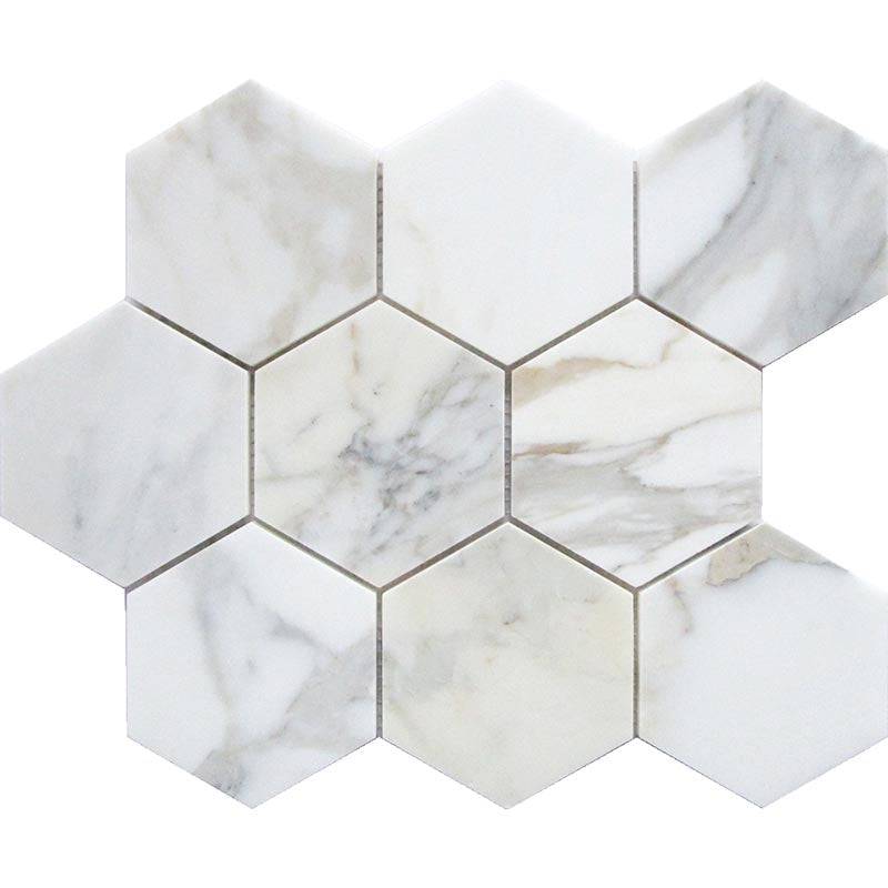 TUSCANY CERTALDO Calacatta Gold Honed Mosaic Tile - tilestate