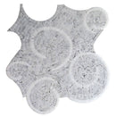 Artistic Pietra Floreale 05 Carrara/ Thassos White Mosaic Tile Water-jet Wall or Floor Tile - tilestate