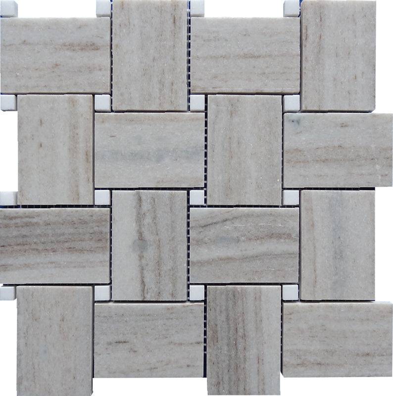 SAHARA SAHEL CRYSTAL SAND/Thassos white polished Mosaic Tile - tilestate