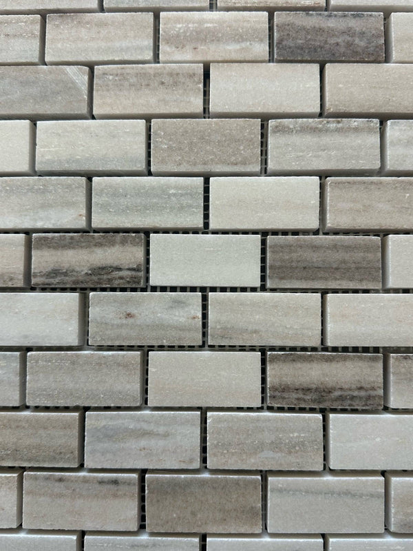 1x2 Honed Palisandro Marble Brick Mosaic Tile - tilestate