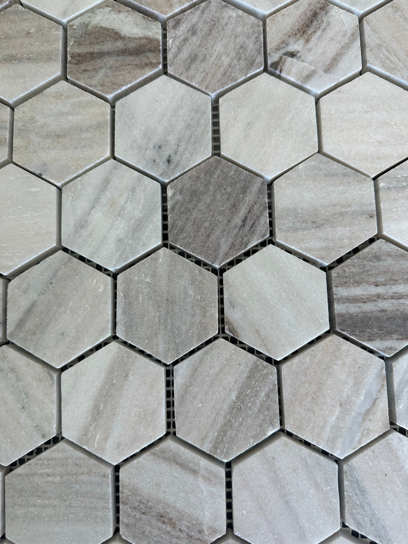 2x2 hexagon Honed Palisandro Mabrle Tile  For Kitchen Backsplash or Bathroom Wall and Flooring - tilestate